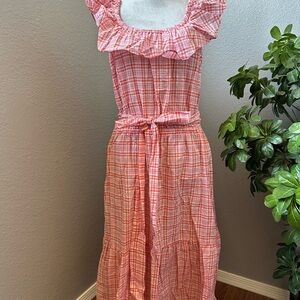 Michael Kors Coral Checkered Blouse
